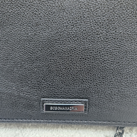 BCBGMaxAzria evening bag metal chain sueds sequin detail Black - Picture 4 of 10